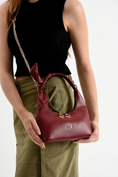 By Hakan TN-205 GEANT DE UMĂR PENTRU FEMEI GEANT DE MÂNĂ GEANT DE MÂNĂ CROSSBODY BORDO