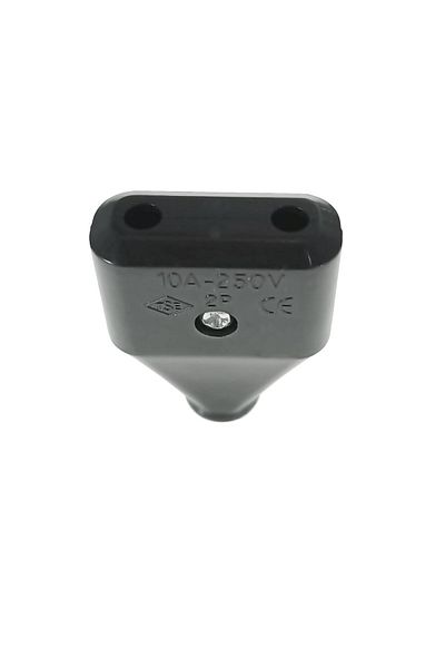 OEM Flat coupler for euro type socket, model 40095, EU, 220-240V, 10 A, black