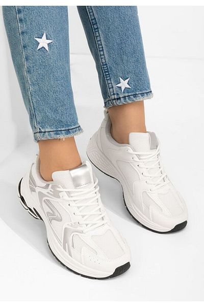 B T Shoes Sneakers dama Avrila argintii