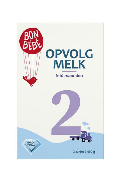 Bon Bebe Lapte praf de continuare, Bon Bebe no 2, cu ProVita+, 800 g, 6-10 luni