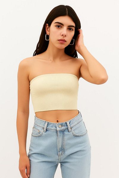 HAKKE Seamles Strapless Crop Bustier