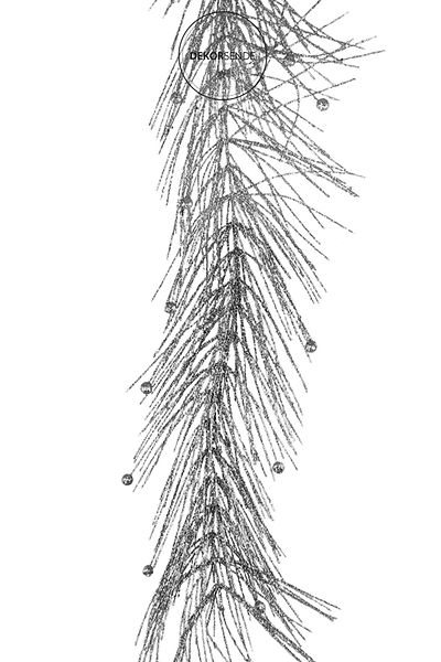 Dekorsende Pearl Feather Ribbon Silver 100 cm
