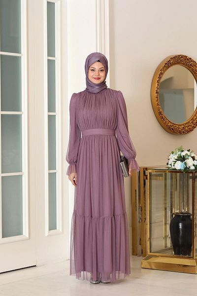 Modaviki Βραδινό φόρεμα Eftelya Lavender SN90