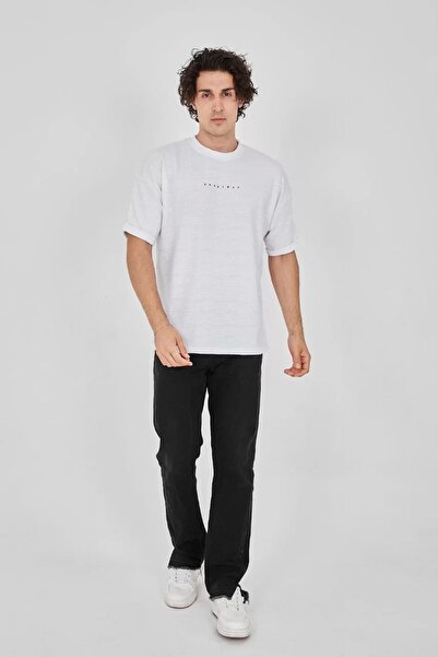 CVS Unisex Jacquard Fabric Comfortable Sleeve T-Shirt - White