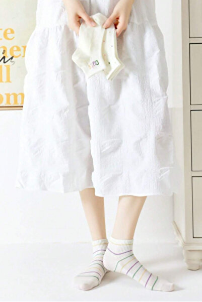 İbrahim Berk 5 Çift Bilek Boy Yazlık Patik Çorap – Pamuklu, Dikişsiz Burun, Kadın Çorap Seti