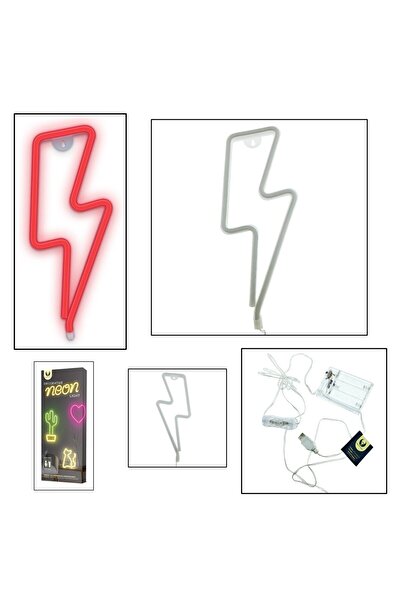 Forever Decorative LED Neon lamp, 34 x 14 cm, Lightning model, Forever Light Thunder 94939