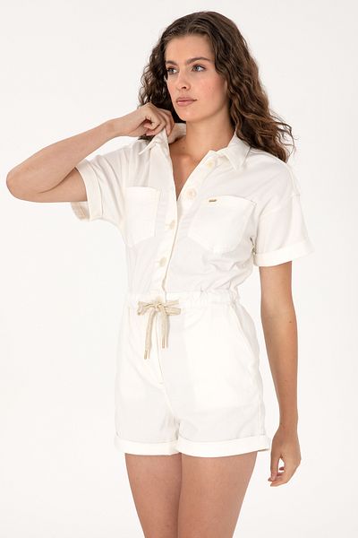 U.S. Polo Assn. Women's Ecru Jean Jumpsuit 50300621-Vr019