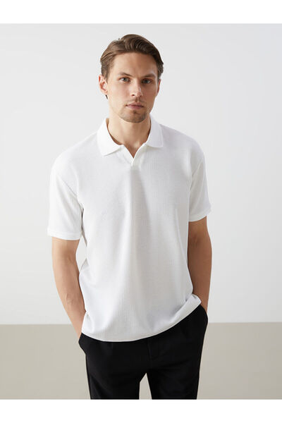 LC Waikiki Nevavm with a Difference Polo Collar Short Sleeve Men's T-Shirt