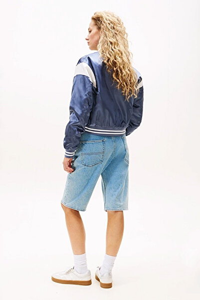 Tommy Hilfiger Kadın Script Varsity Mont - Mavi