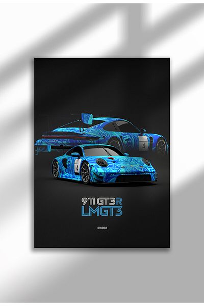 21mxm GT & DTM Racing Poster, Modern Race Cars on Canvas, Frameless Motorsport Wall Art, Track Legends