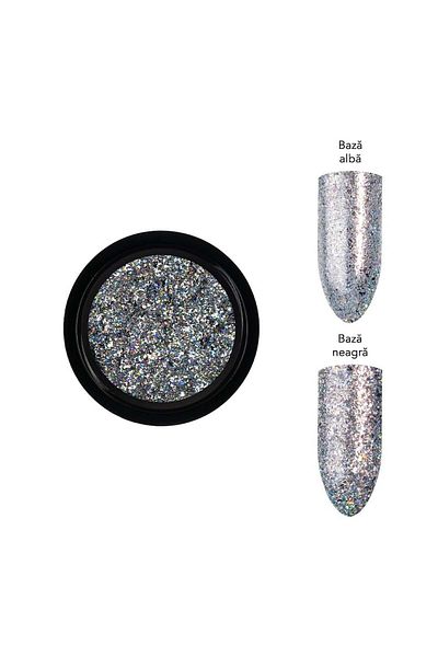 LUXORISE Pigment de unghii Galaxy Dreams LUXORISE, Silver Stardust