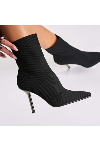 Joana Women's Autumn Black Ankle Boots from Harlyss Textile