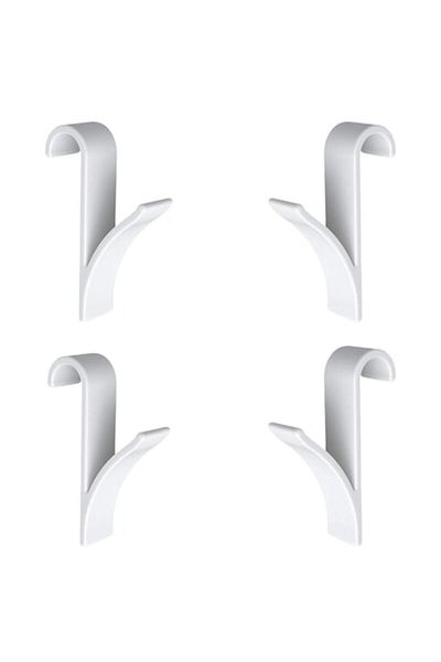 OEM Set 4 Cuiere pentru Calorifer baie, Portprosop, Alb, 9.8 cm