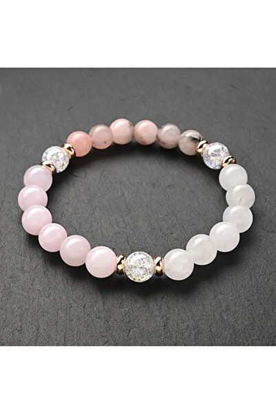 sulyra Gül Kuvarsı Doğal Taş Duygusal Denge Bilekliği