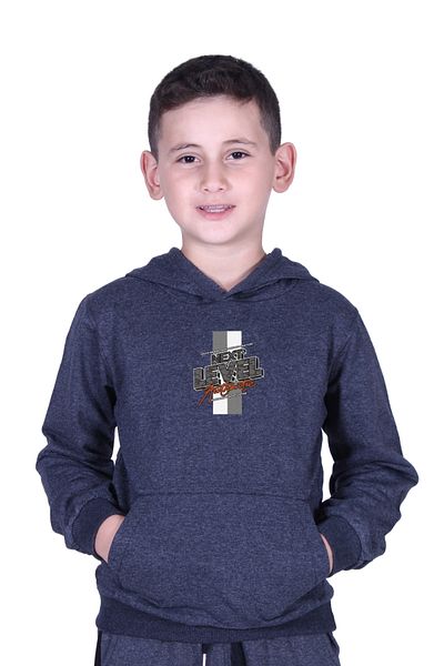 FYK KİDS Суитшърт за момче с качулка и джоб тип кенгуру, Next Level