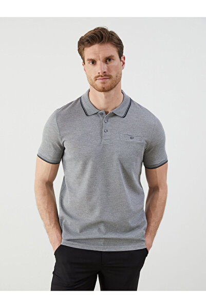 LC Waikiki Νέα σεζόν Polo Collar Kisa Sleeve Ανδρικό Tisort με υφή - S52872Z8