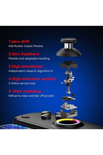 SKYDDAR INNOVATION Wireless Gamepad BSP-D8 Pro, Compatible Android, iOS, PS4, set with sticker, Black