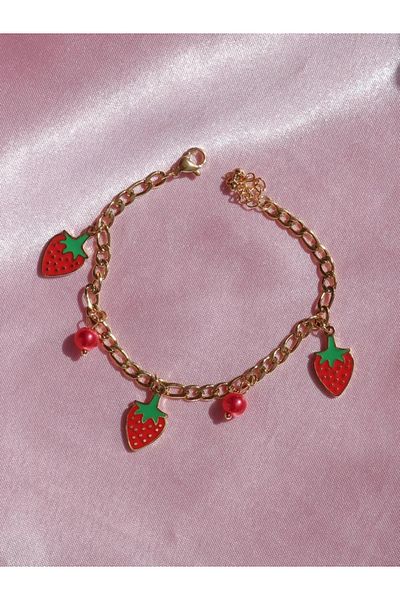Reorah Collection Cherry Pop Steel Charm Bracelet