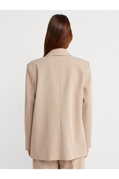 Dilvin 60767 Blazer Jacket-Light Beige