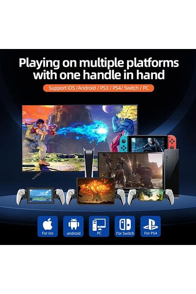 SKYDDAR INNOVATION Wireless Bluetooth 5.2 Controller Universal, Android/iOS/PS4/Switch, BSP-D9, set sticker, Red