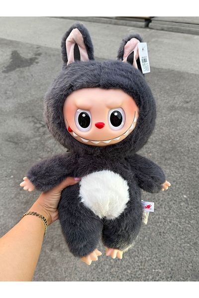 BaoBao Labubu Dragon 50 cm collectible doll with plush costume and premium details, gray