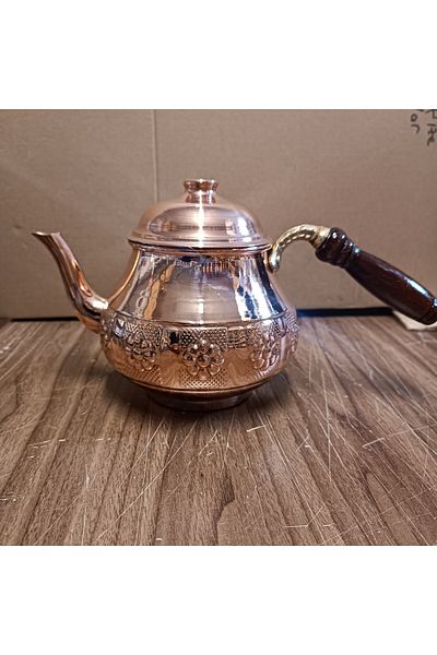 KIVRAKLAR Copper Samovar Teapot Wooden Handle