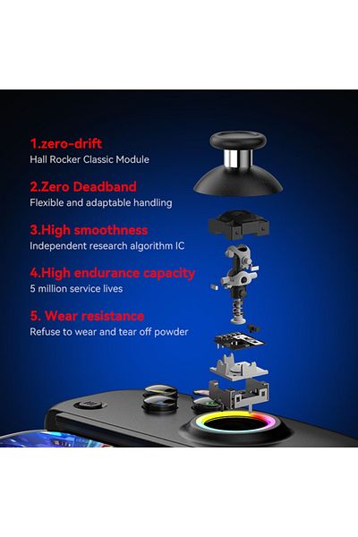 SKYDDAR INNOVATION Gamepad wireless BSP-D8 Pro, compatibil cu Android, iOS, PS4, set cu autocolant, alb
