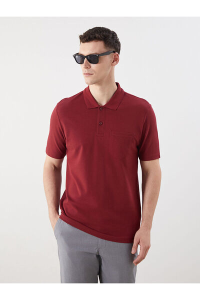 LC Waikiki Nevavm with a Difference Polo Collar Short Sleeve Pique Men's T-Shirt