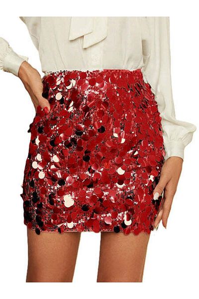 StreetWear Outlet Women's Mini Skirt with Glittering Sequins