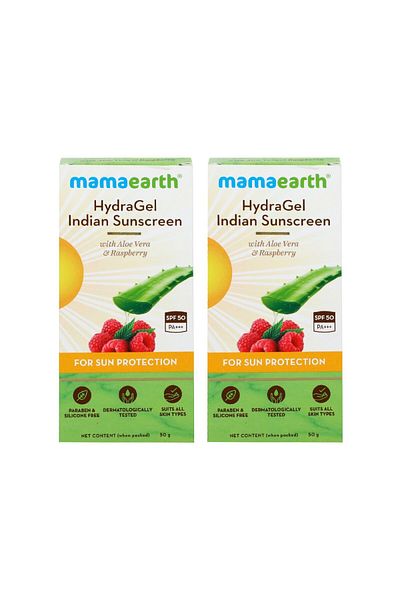 Mamaearth Hydra Gel Indian Sunscreen SPF50 2 x 50 g