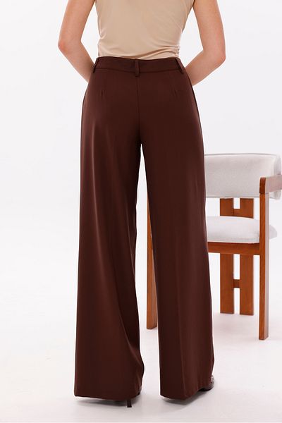 LA PANTE Front Buttoned Straight Stitched Palazzo Pants