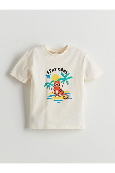 LC Waikiki Crew Neck Printed Boy's T-Shirt