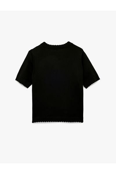 Koton Buttoned Short Sleeve V Neck Knitwear Cardigan