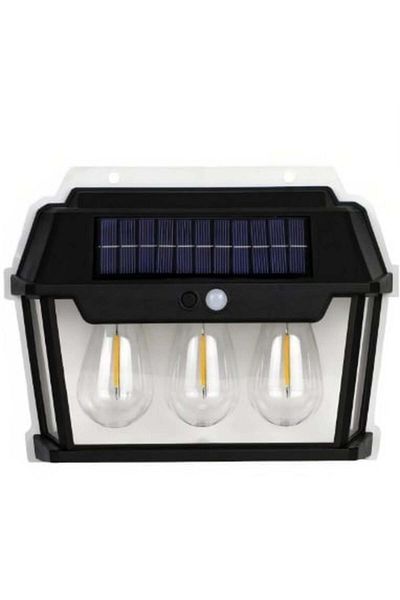 Blusmart Solar LED Lamp with Motion Sensor 17 x 21 cm, Wall-mounted with 3 Bulbs