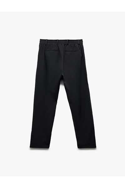 Koton Folded Leg Waist Lace-Up Buttoned Stretchy Slim Fit Pants