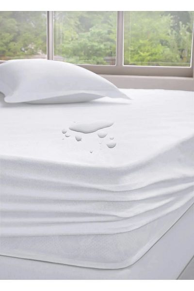 CollessiaHome 100% Cotton Fitted Single Mattress Mattress Protector 100X200 cm