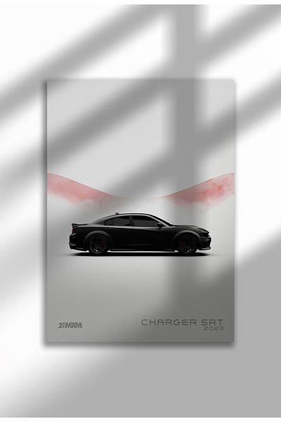 21mxm Minimalist Supercar Poster, Frameless Canvas Wall Art, White Design Collection 2025