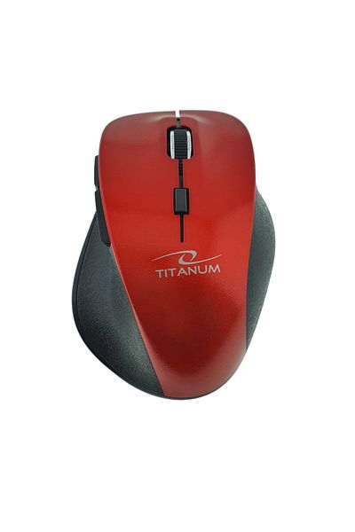 OEM Mouse Wireless, 6D, Bluetooth v.5.0, Titanum Fornax 94658, 110 x 70 x 40 mm, 1600 DPI, red