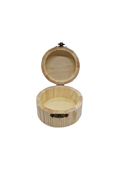 OEM Cufăr rotund din lemn 9cm x 5cm
