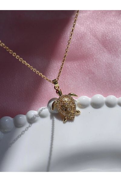 Reorah Collection Sea Turtle Steel Necklace
