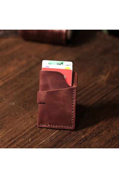Derimoda Genuine Leather Handmade Card Holder – Minimalist Wallet