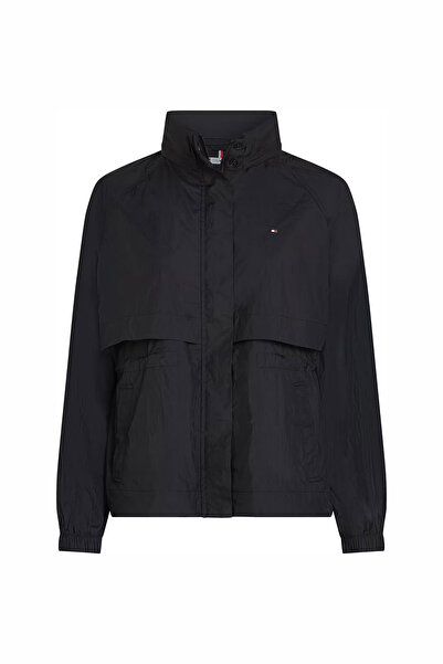 Tommy Hilfiger Kadın TH Ultra Hafif Paketlenebilir Yağmurluk – Siyah