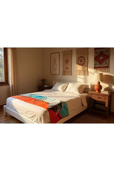 GMhome Artistic Themed Patterned Digital Print Bed Runner - Bed Runner