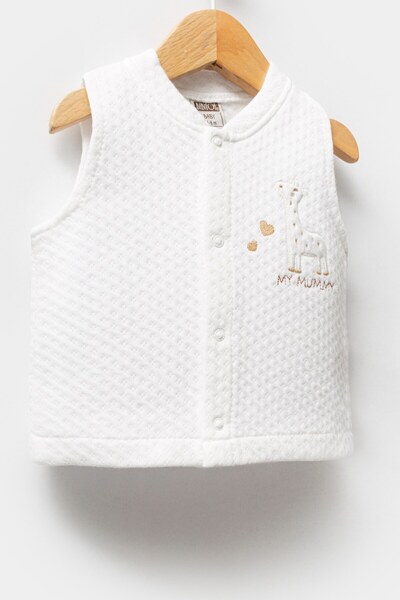 Bebitof Cute Giraffe Patterned Baby Quilted Vest