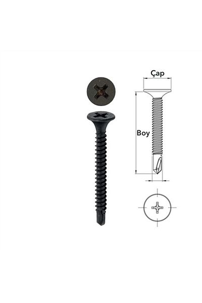 FAYMEM GLOBAL Mediterranean 3.5X25 Drywall Screw with Drill Bit 1000 Pieces