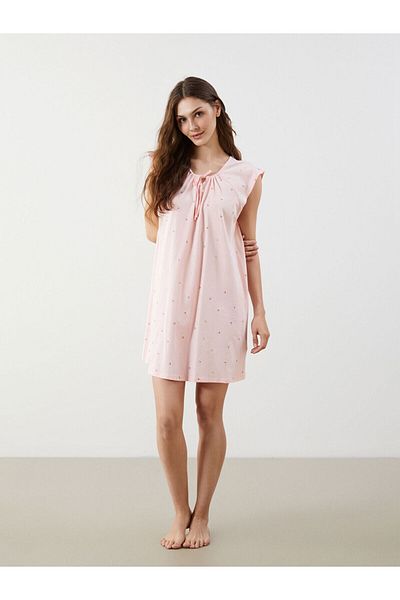 LC Waikiki Crew Neck Printed Women's Nightgown