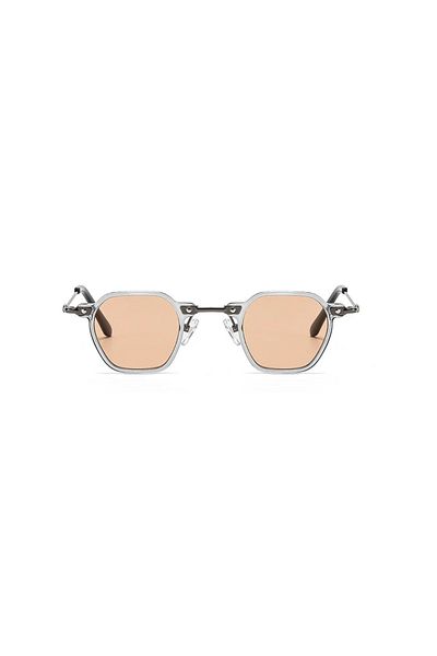 Toz Vintage Tirema Gray Frame Beige Glass Vintage & Retro Unisex Sunglasses