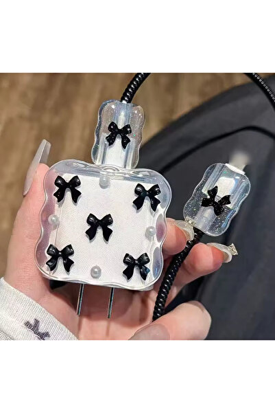 POWELL For APPLE 18/20W ŞARJ ALETİ KILIFI SETİ 3'LÜ SET ADAPTÖR KABLO KORUYUC...