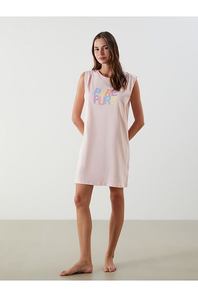 LC Waikiki Crew Neck Printed Women's Nightgown