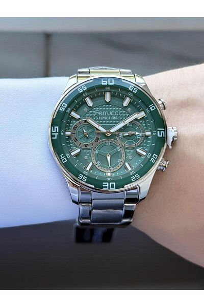 Ferrucci Men's Functions Active Metal Cord Wrist Watch
